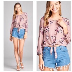 Couture Gypsy Floral Tie Front Top!